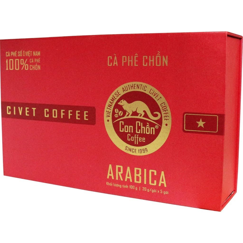 Arabica Weasel (Civet) Coffee – 5 × 20g Gift Box (100g total) – Elegant Aroma, Sweet Finish
