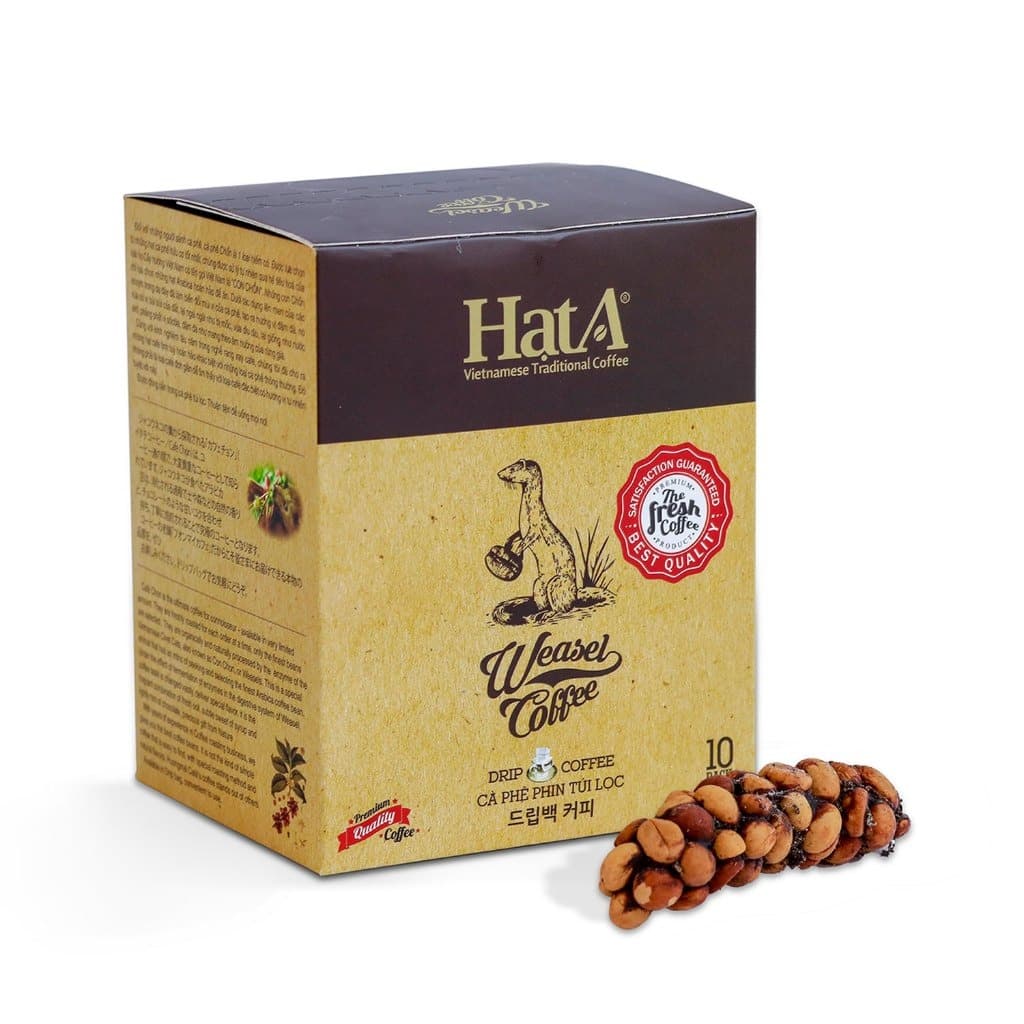 Hat A Cafe Weasel Legend Coffee Drip 100% Pure Authentic 10 Packs