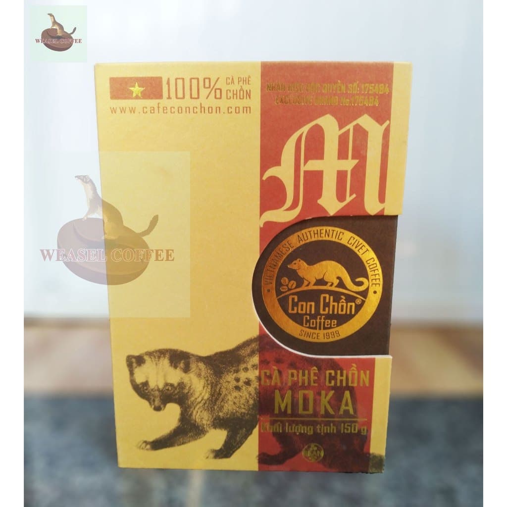 Moka Weasel (Civet) Coffee 150g (Ground) – Kraft Gift Bag – Smooth & Aromatic